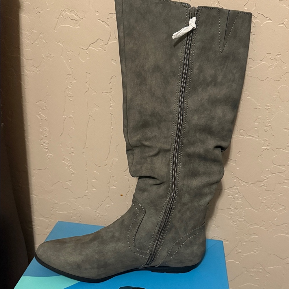 Cliffs by WHITE MOUNTAIN Over the Knee Gray Boots